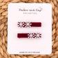 Velvet Snowflakes Clips