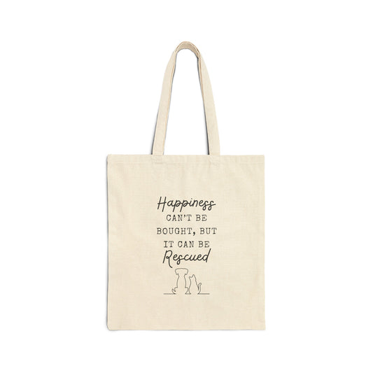 HAPPINESS RESCUED Canvas Tote Bag