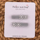 Velvet Snowflakes Clips