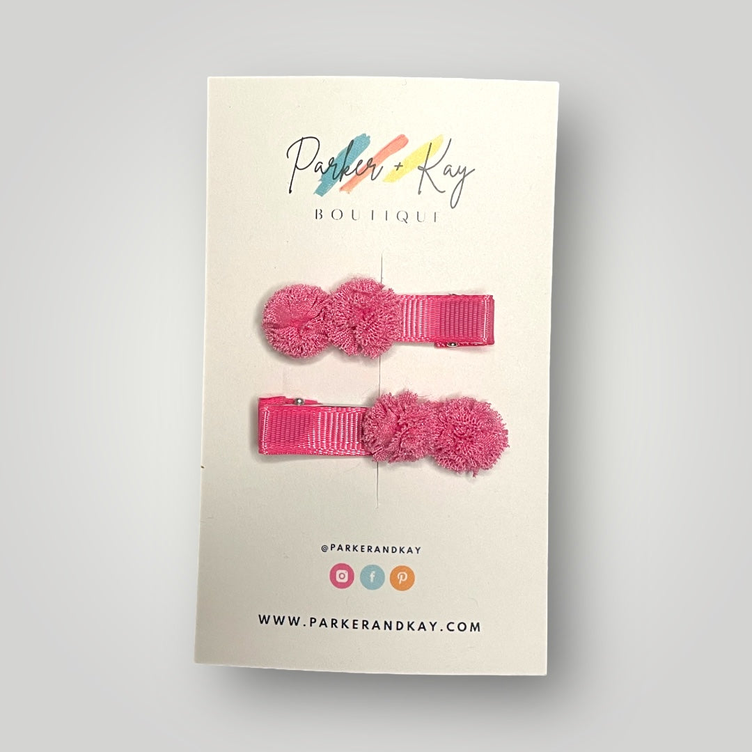 BRIANNA Pom Pom Hair Clips