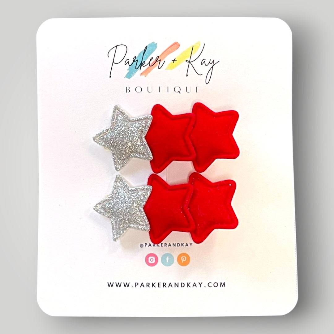 Velvet Star Clips