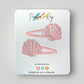 Shimmering Seashell Snap Clips