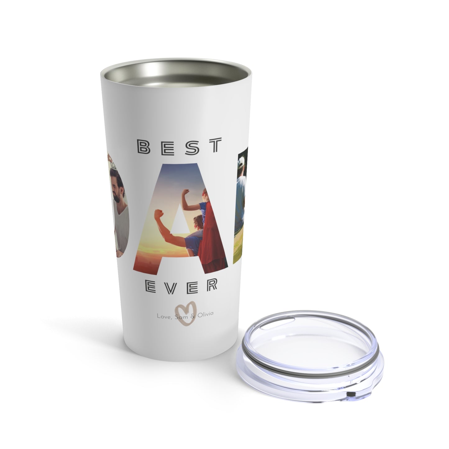 BEST DAD EVER Personalized Stainless Steel Tumbler 20oz