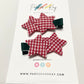 Plaid Stars Hair Clips