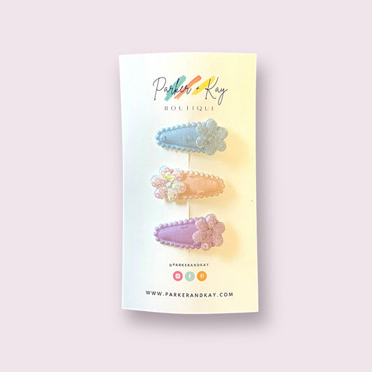 JUNE Baby Sparkling Bloom Hair Clips