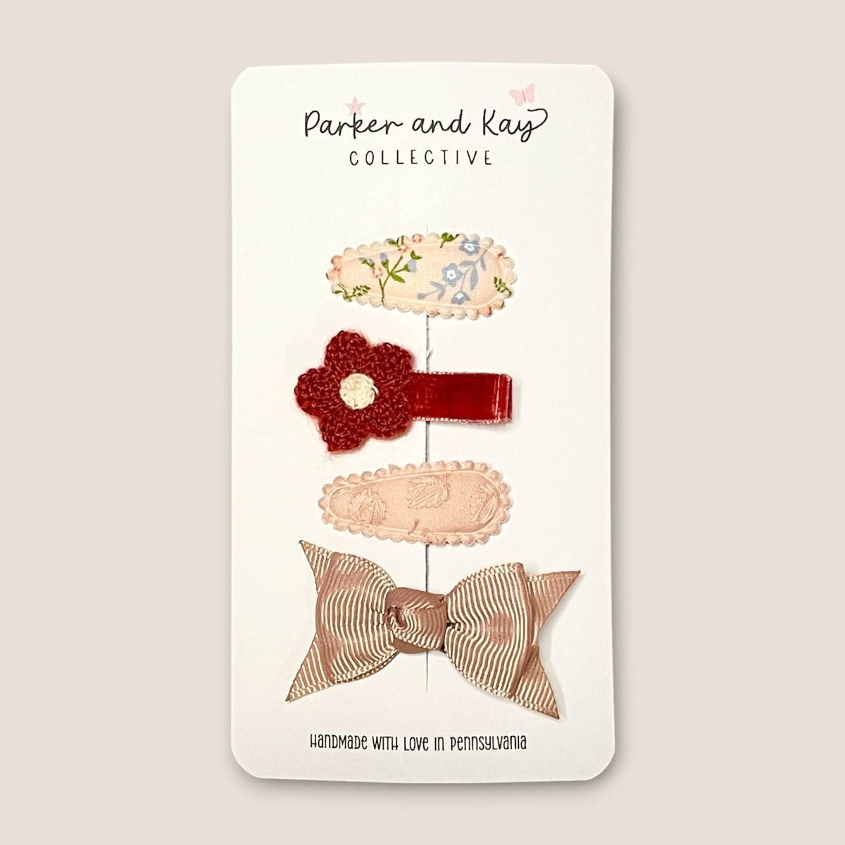 Baby’s First Clips Mini Set | Berry Blossom