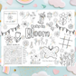 Baby in Bloom Baby Shower Activity Sheet for Kids