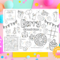 Berry Sweet One Birthday Activity Sheet for Kids
