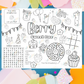 Berry Sweet One Birthday Activity Sheet for Kids