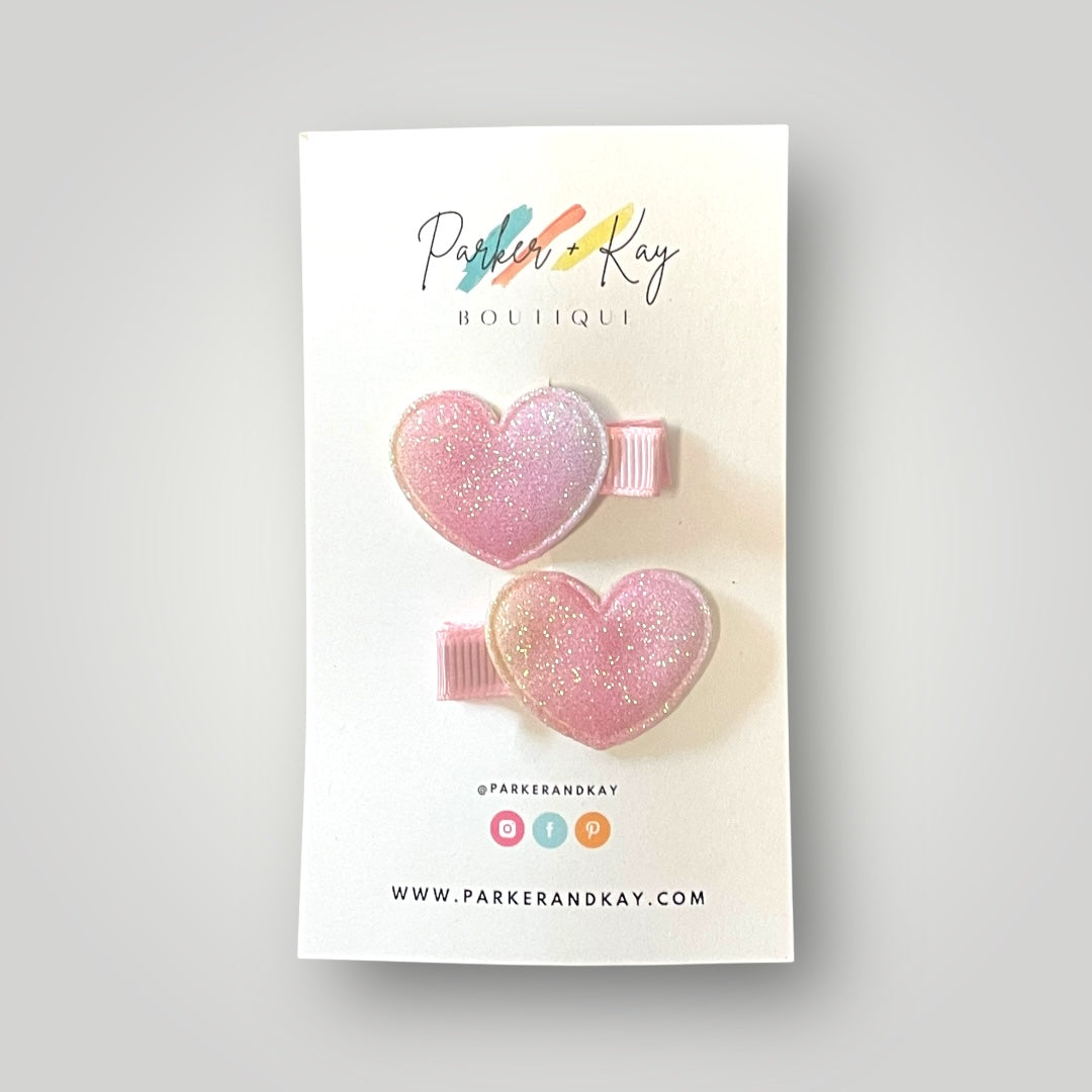 Unicorn Heart Hair Clips