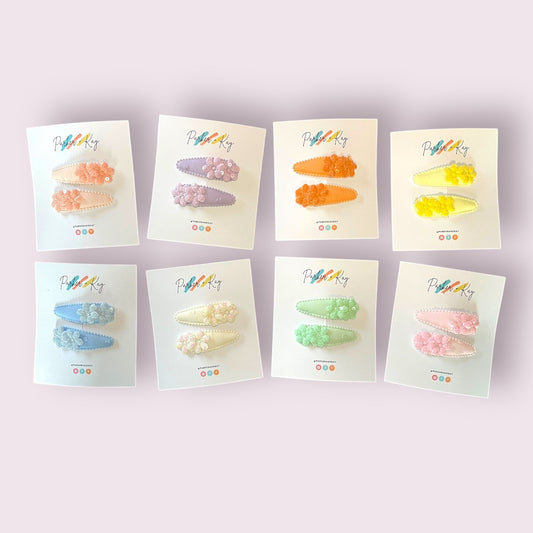 Sparkling Bloom Snap Clips