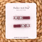 Velvet Snowflakes Clips