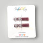 Velvet Snowflakes Clips