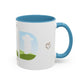 BEST DAD EVER Personalized Accent Coffee Mug (11, 15oz)