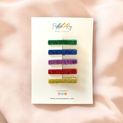 Tinsel Hair Clips Variety Set