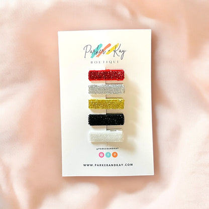 Tinsel Hair Clips Variety Set