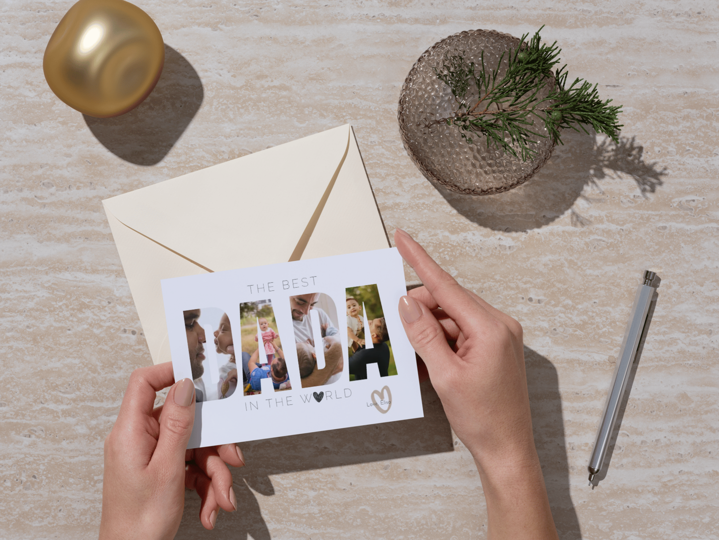Personalized DADA Photo Greeting Card