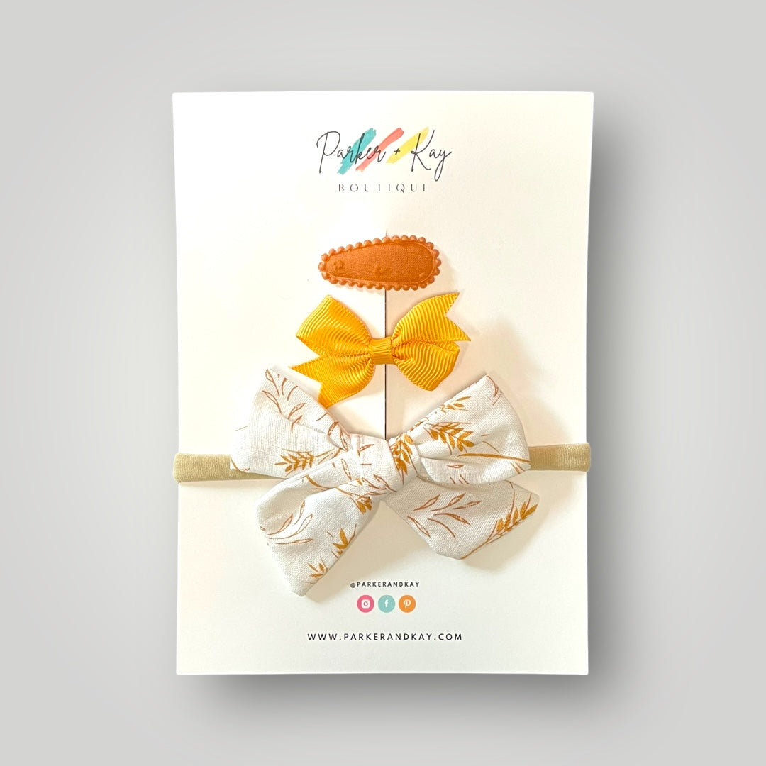 Floral Headband and Clips Set