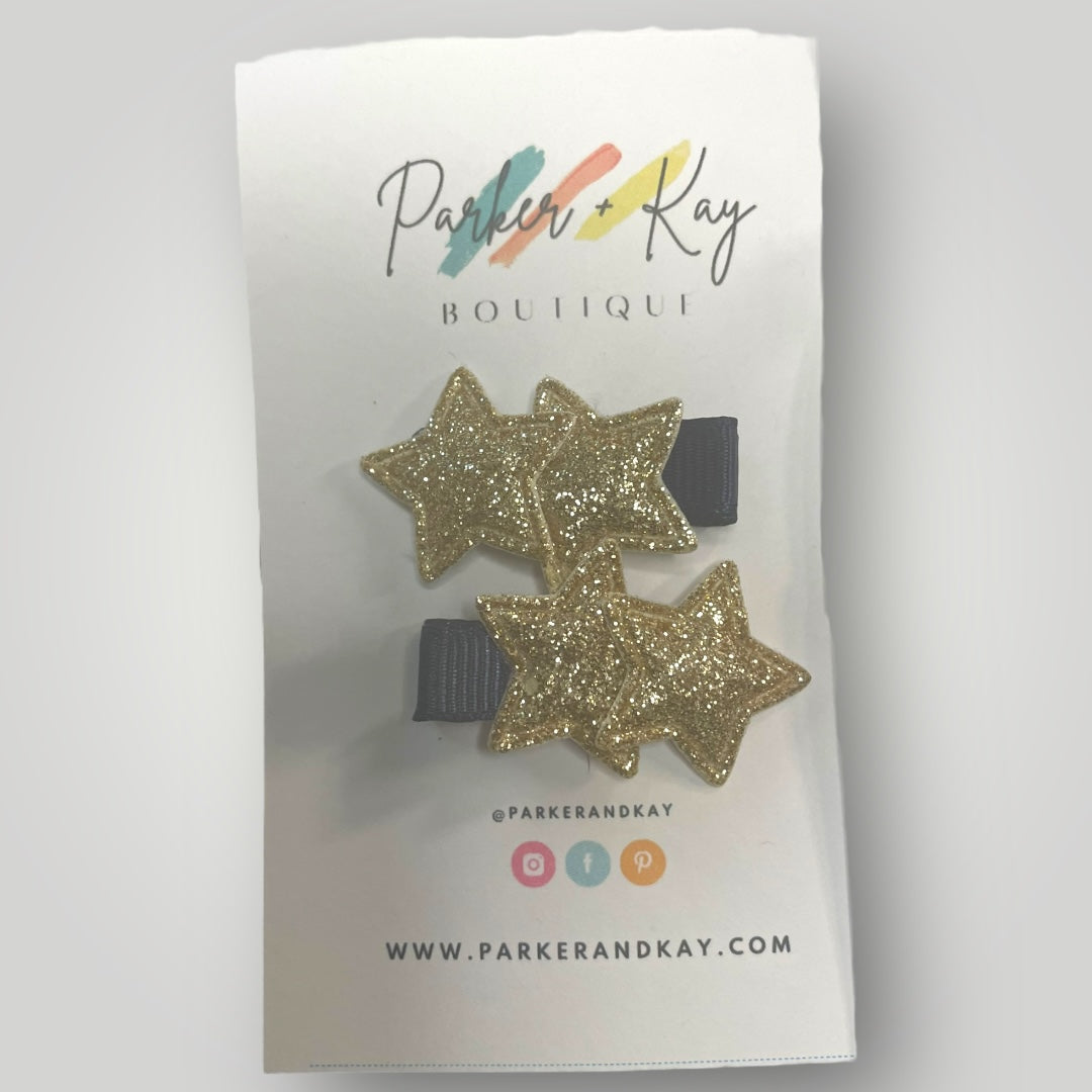 GEORGIE Glitter Stars Hair Clips