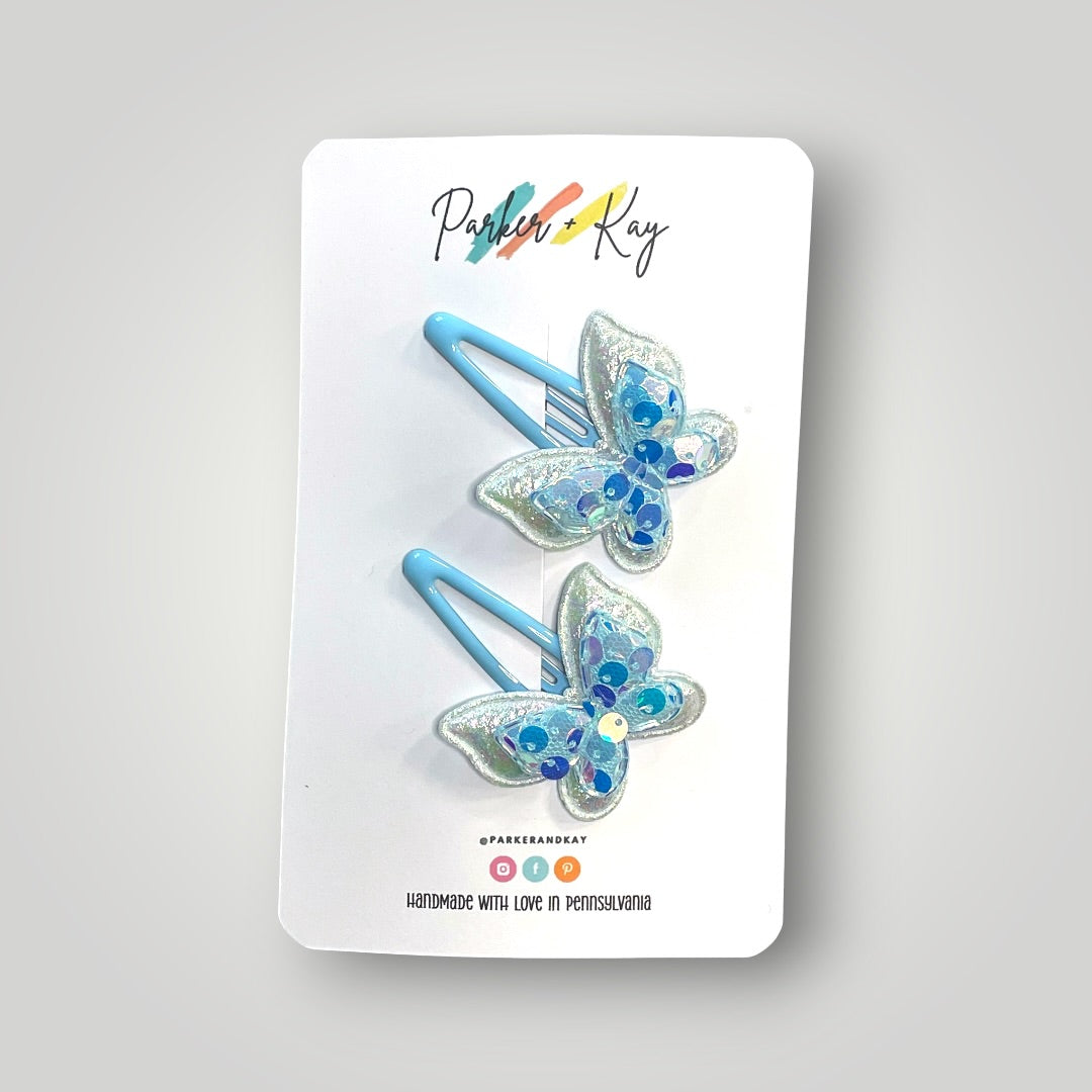 Stardust Butterfly Snap Clips