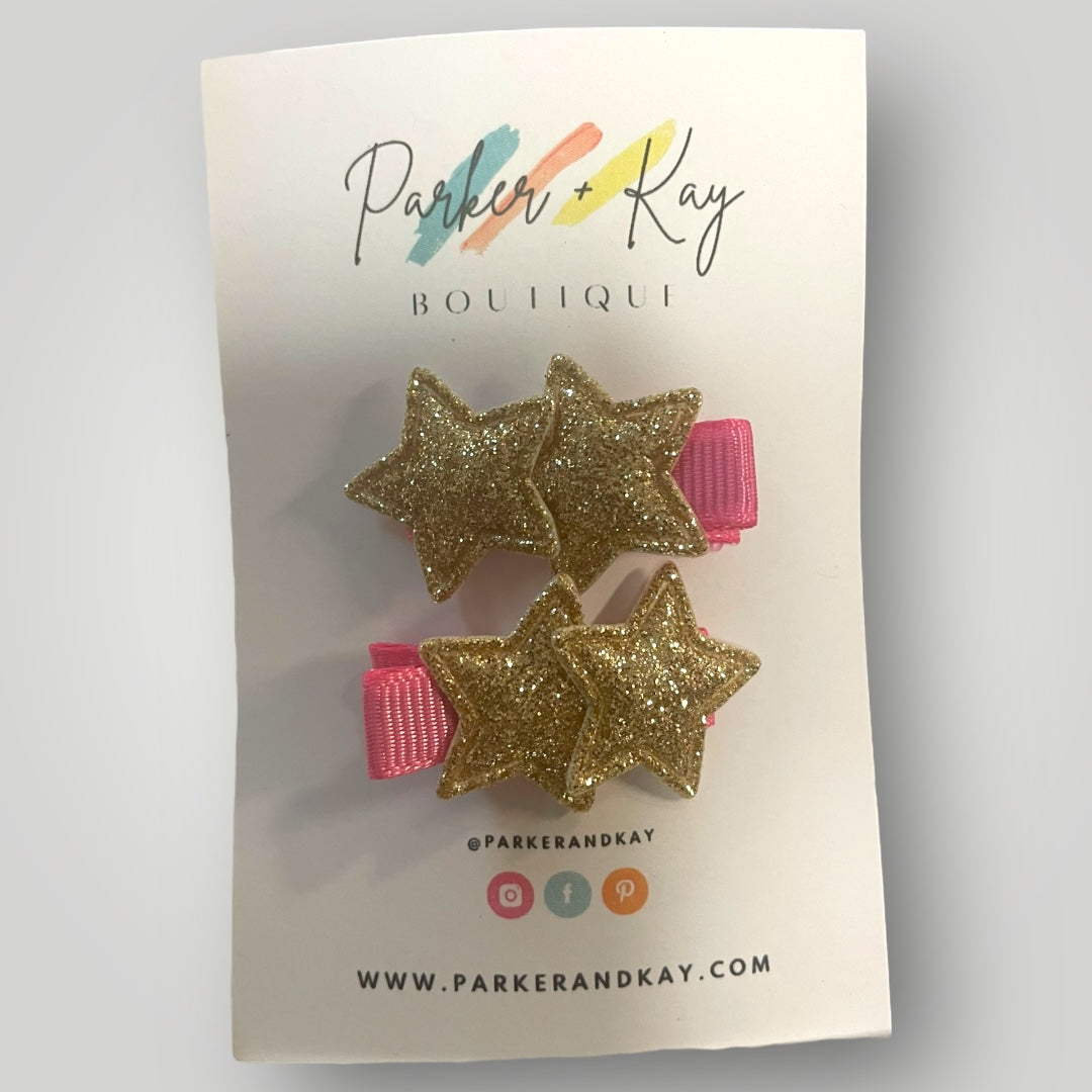 GEORGIE Glitter Stars Hair Clips