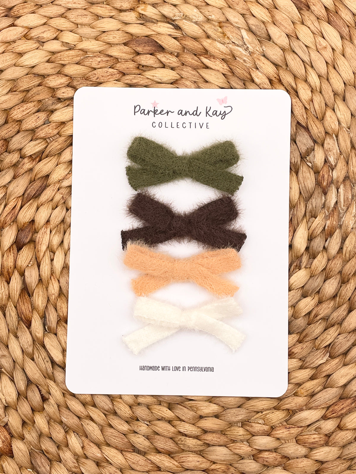 Petite Fuzzy Bows Set | Woodland Whimsy