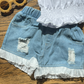 LINDSEY Off-Shoulder Top & Shorts Set
