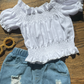LINDSEY Off-Shoulder Top & Shorts Set