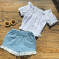 LINDSEY Off-Shoulder Top & Shorts Set