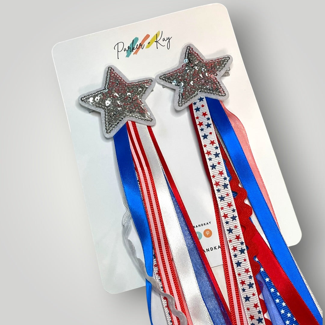 Star Spangled Strands Hair Clips