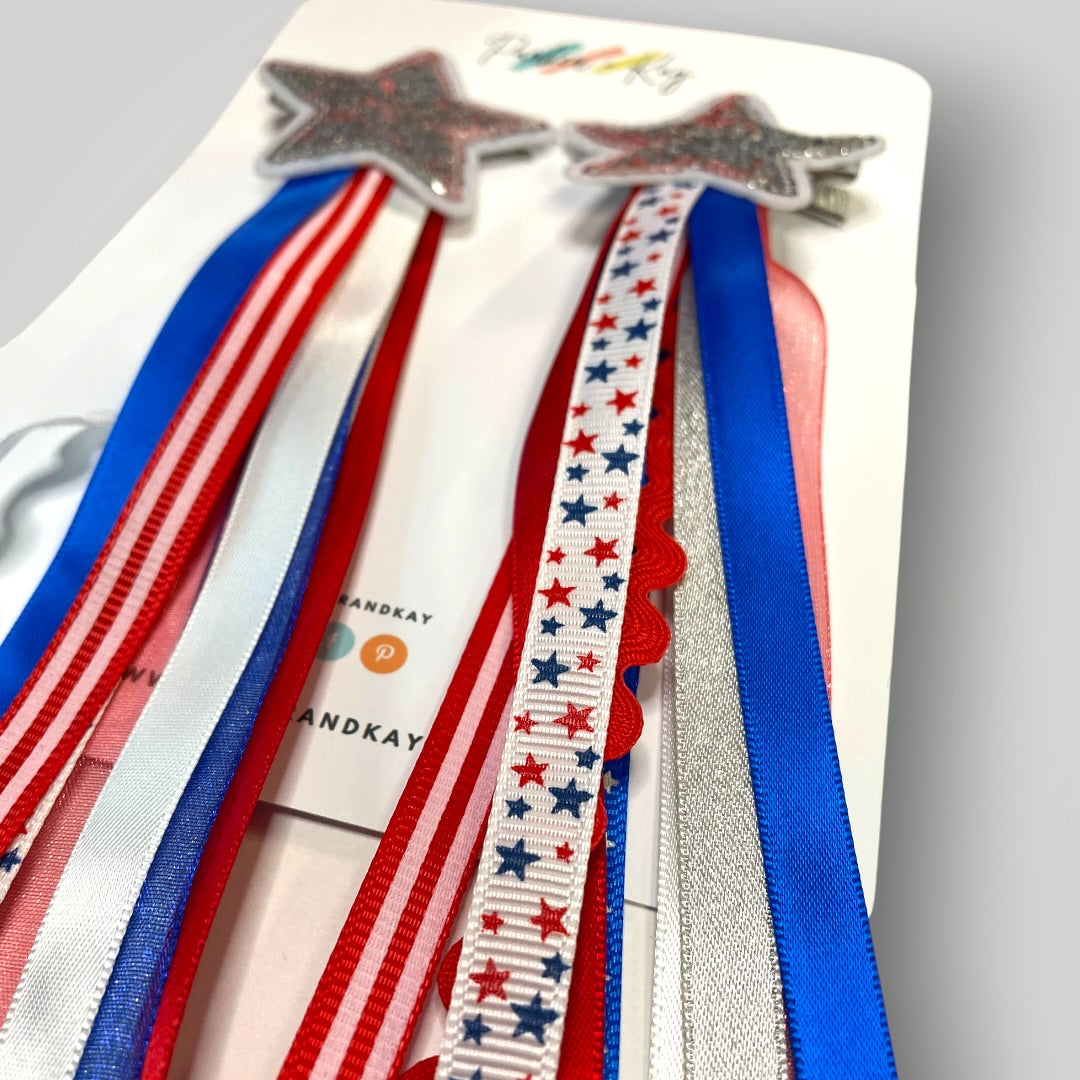 Star Spangled Strands Hair Clips