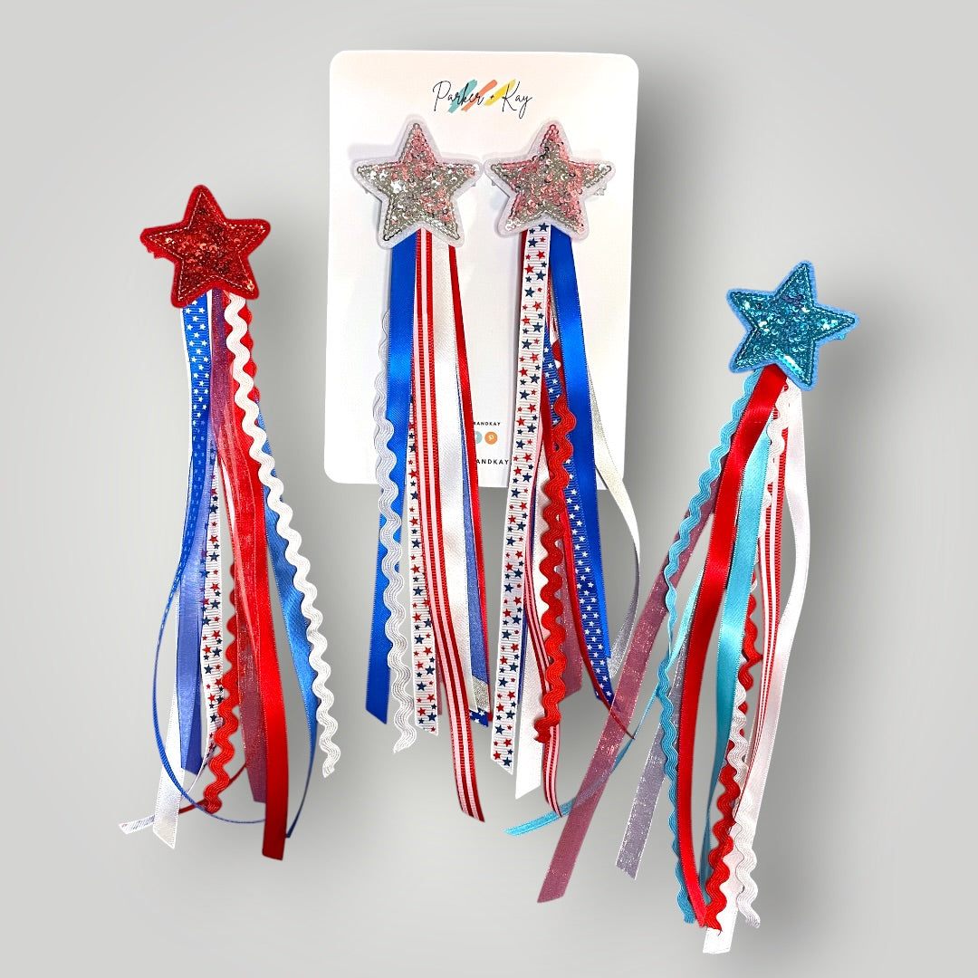Star Spangled Strands Hair Clips
