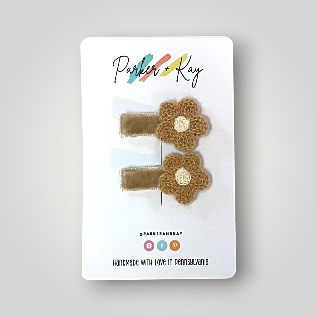 Petite Cashmere Bloom Clips