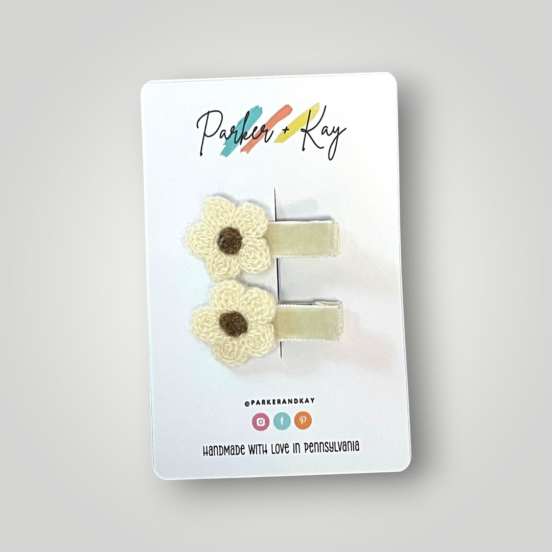 Petite Cashmere Bloom Clips