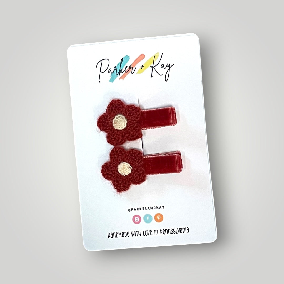 Petite Cashmere Bloom Clips