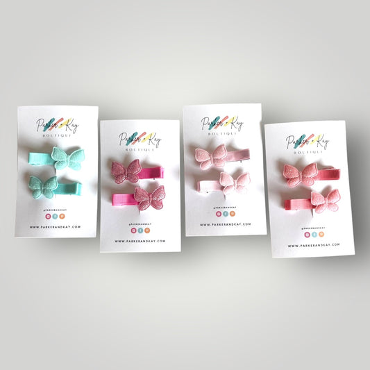 Shimmering Butterfly Hair Clips
