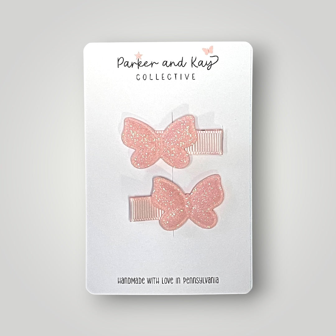 Sparkling Butterfly Clips