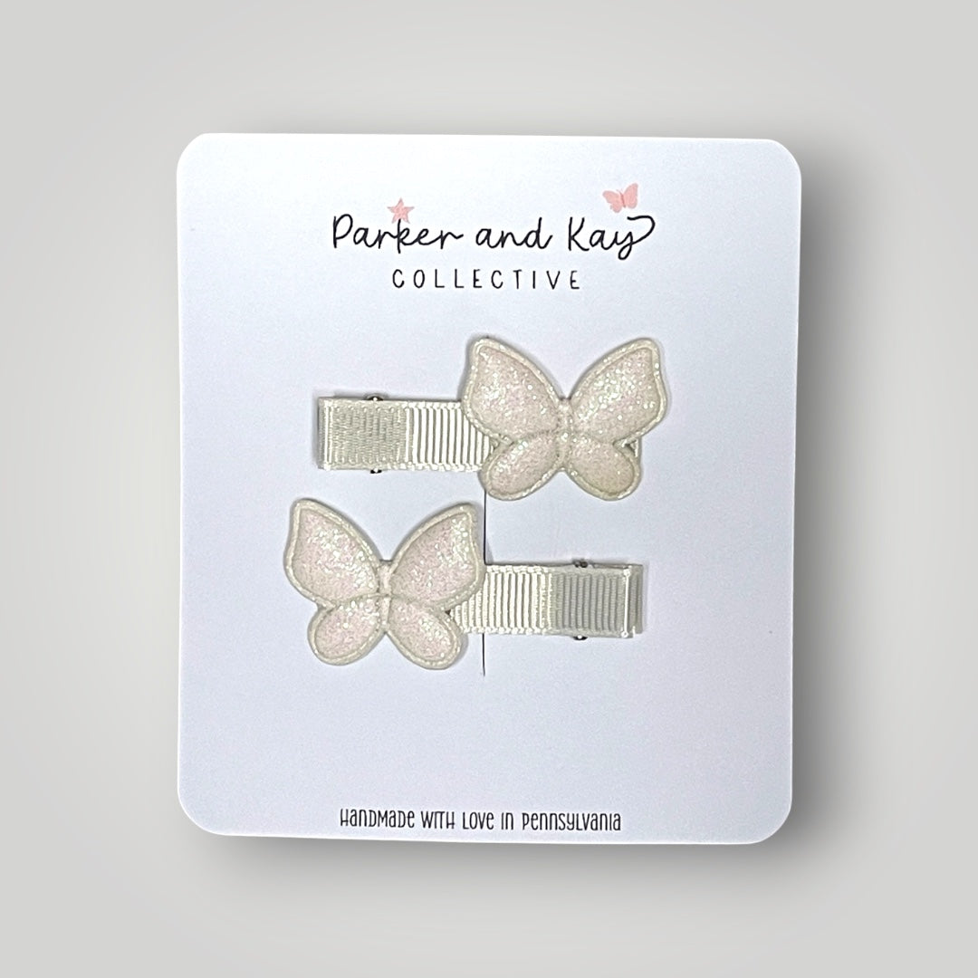 Sparkling Butterfly Clips