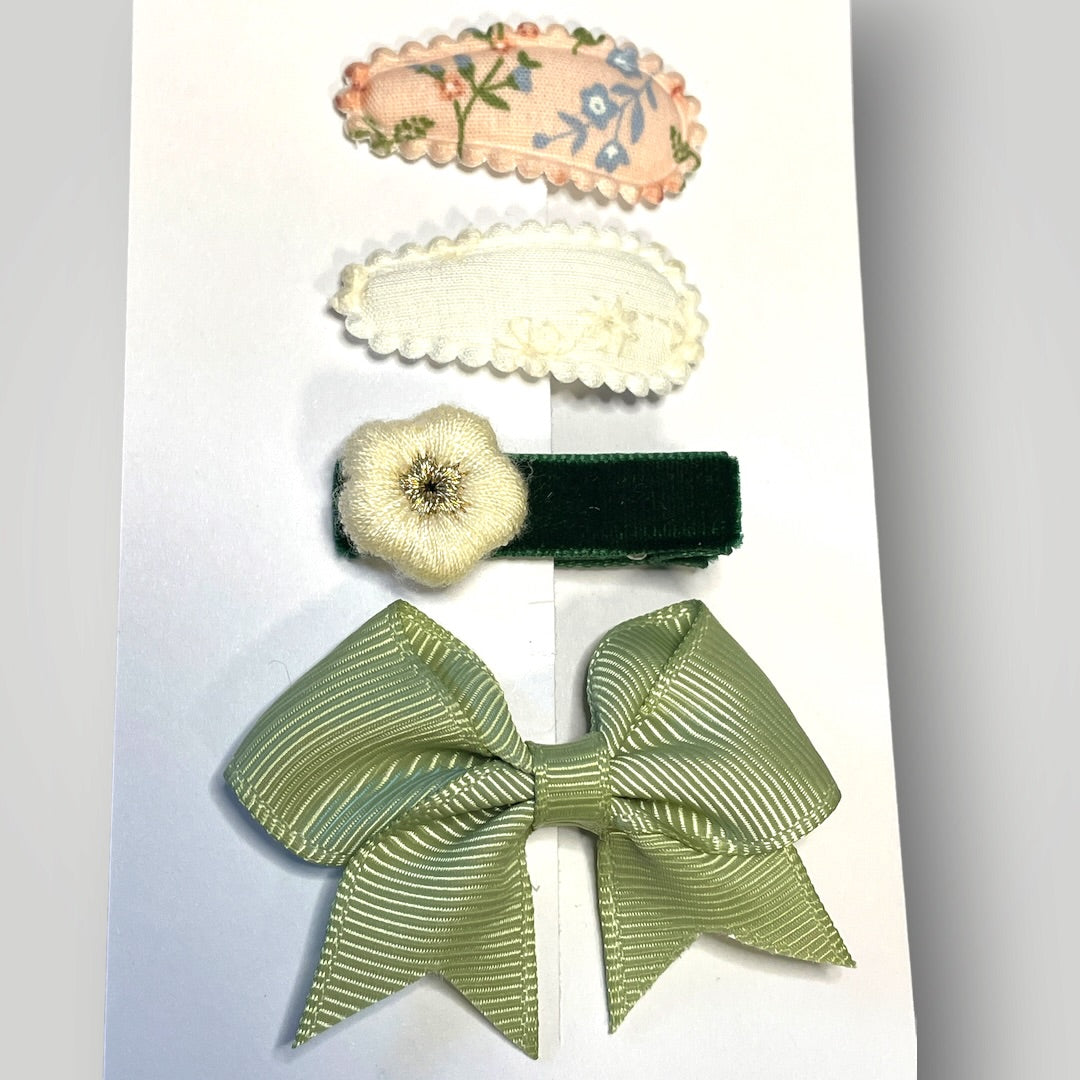 Baby’s First Clips Mini Set | Evergreen Bloom