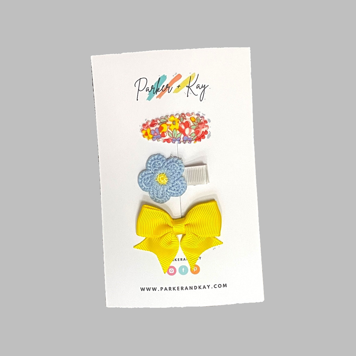 Baby 3-Piece Hair Clips Variety Set