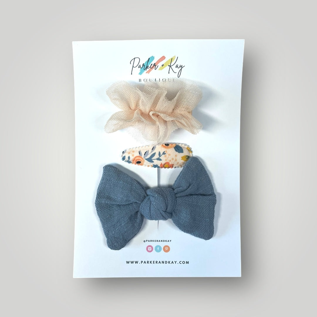 Knot Bow and Clips Set