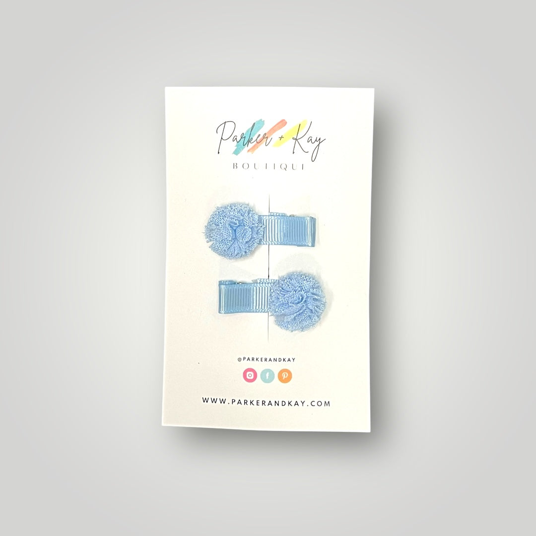 Pom Pom Mini Hair Clips