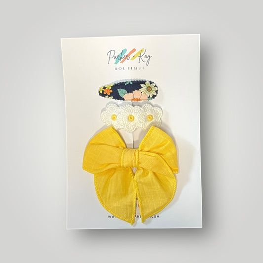 Girl’s 3-Piece Fable Bow Variety Set