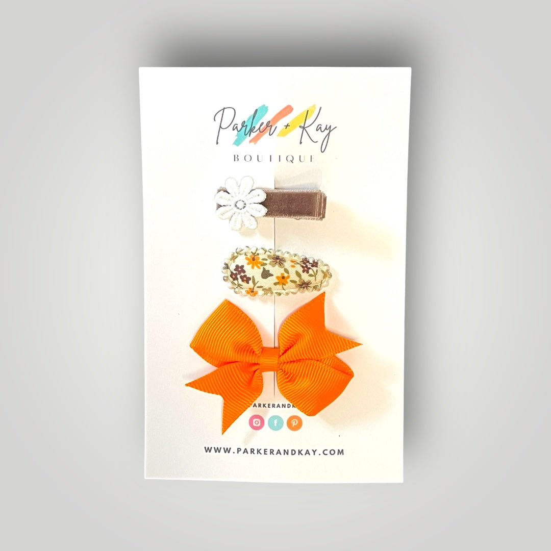 Baby 3-Piece Hair Clips Variety Set