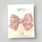 Embossed Floral Hair Bow, 8 Colors