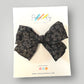 Embossed Floral Hair Bow, 8 Colors