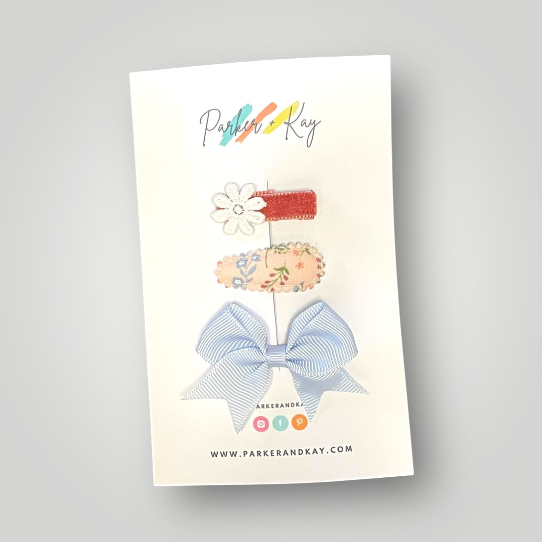 Baby 3-Piece Hair Clips Variety Set