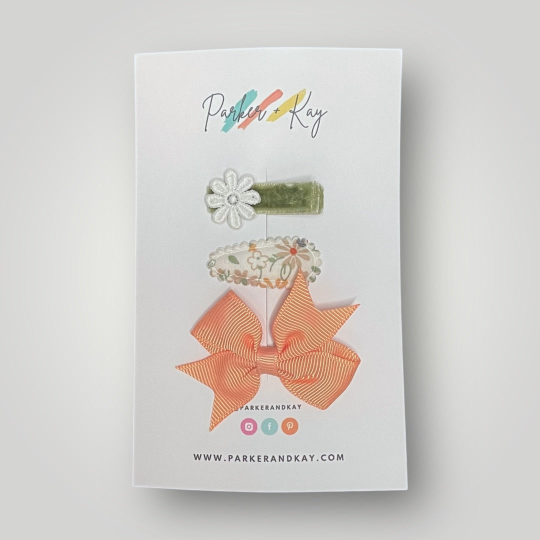 Baby 3-Piece Hair Clips Variety Set