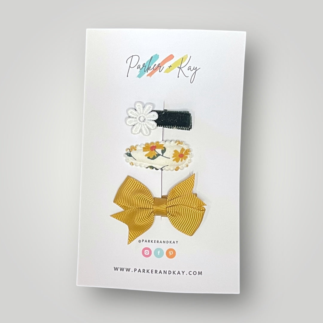 Baby 3-Piece Hair Clips Variety Set