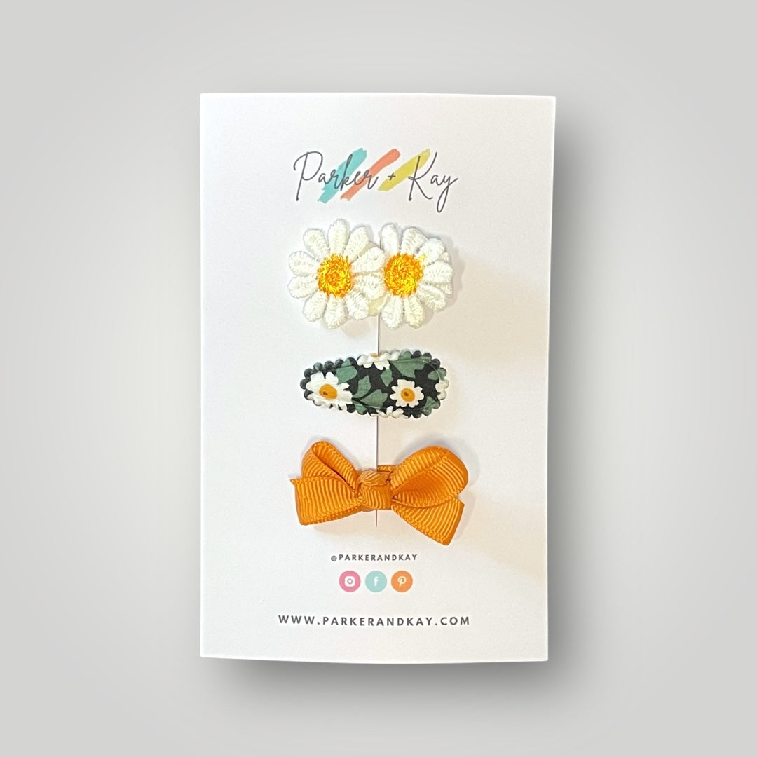 Baby 3-Piece Hair Clips Variety Set